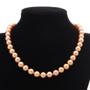 Vintage Golden Pearl Choker Necklace